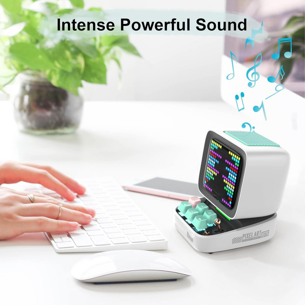 Divoom Ditoo-Pro Retro Pixel Art Bluetooth Speaker - White