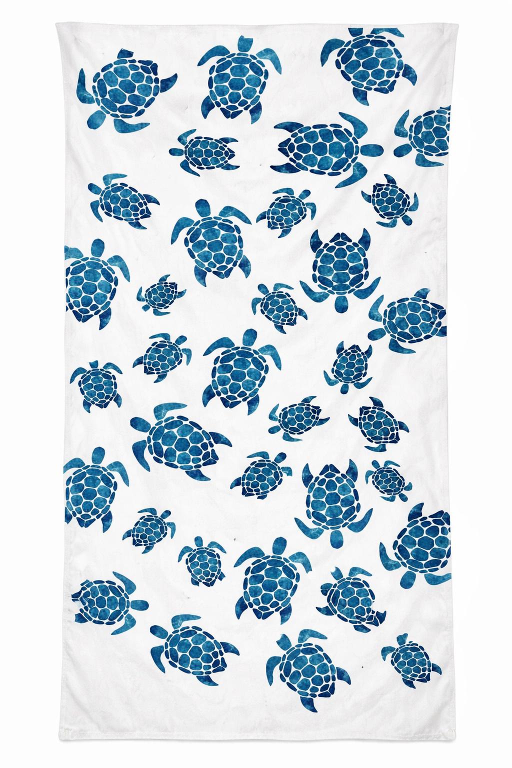 Turtle Print Beach Towel