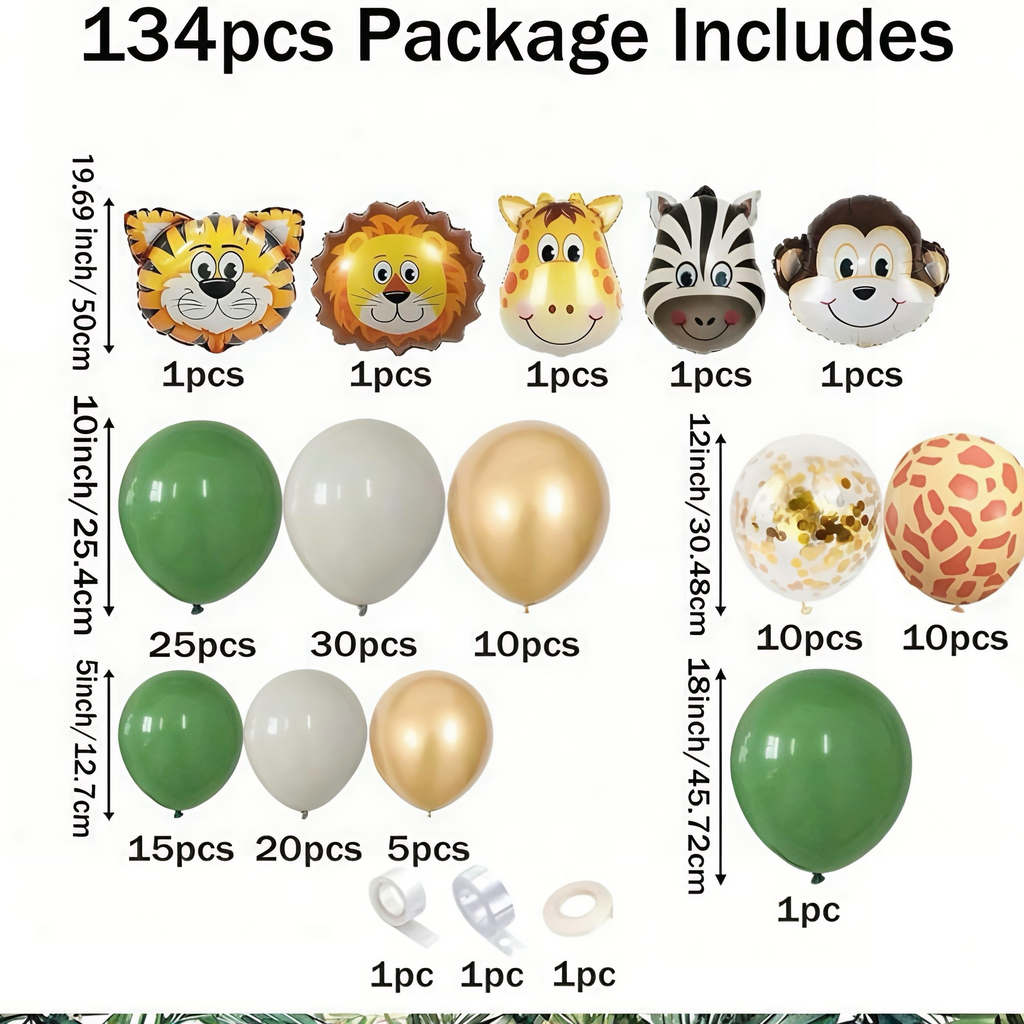Jungle Animal Balloon Set