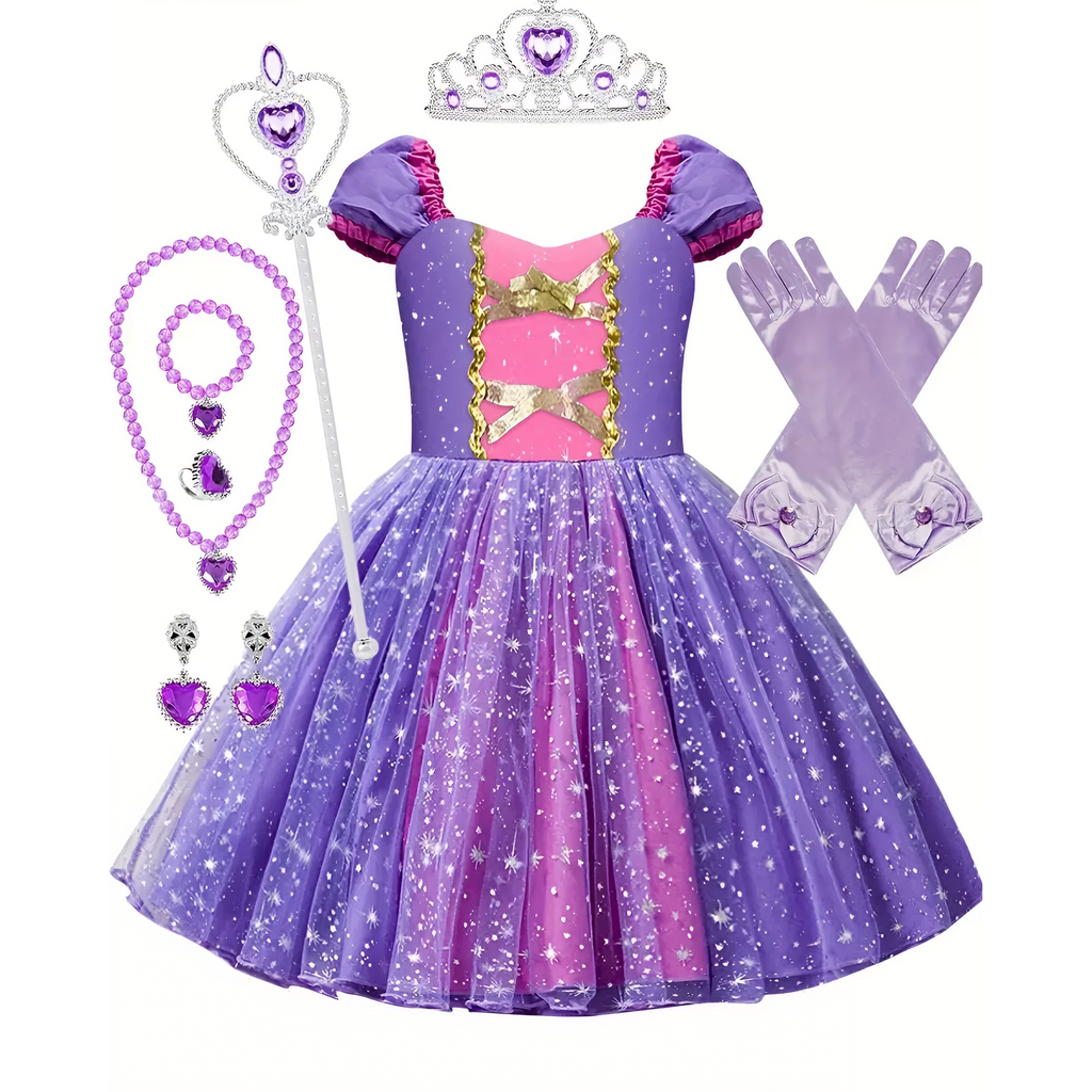 Purple Sparkle Princess Dress