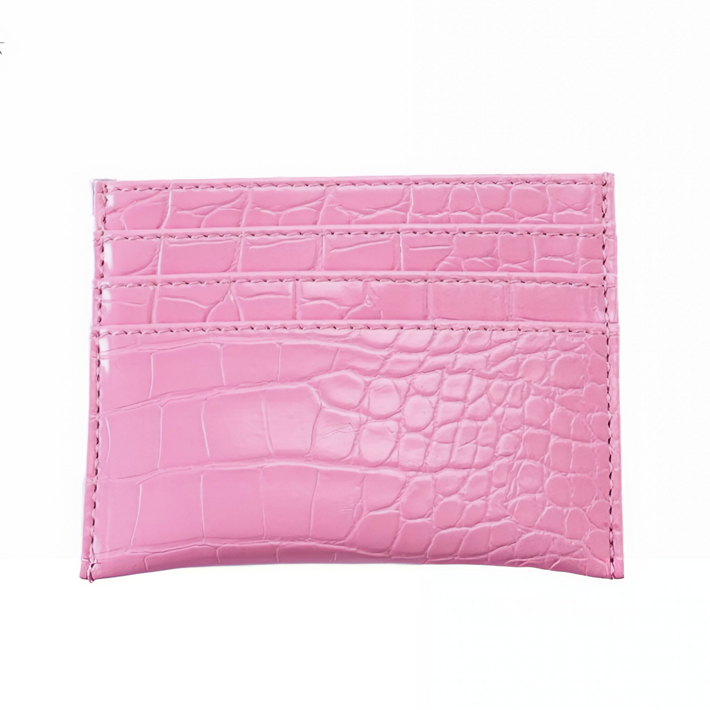 Croc Pink Card Holder