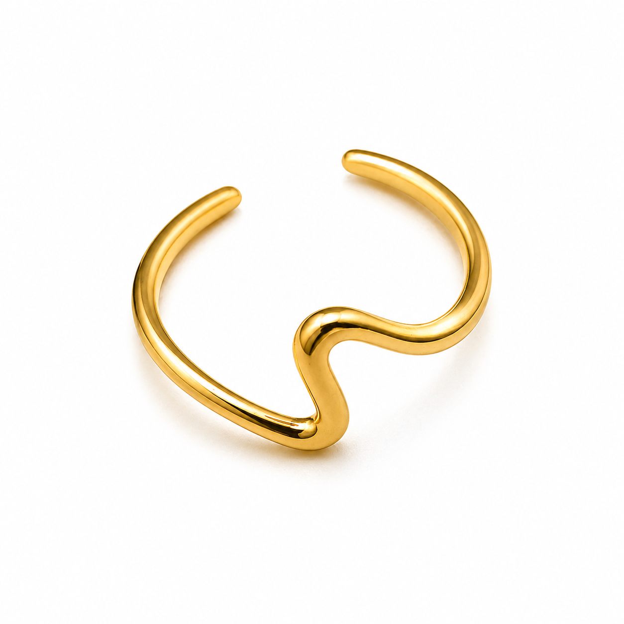 Wave Gold Toe Ring