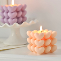 Peach Heart Cube Candle