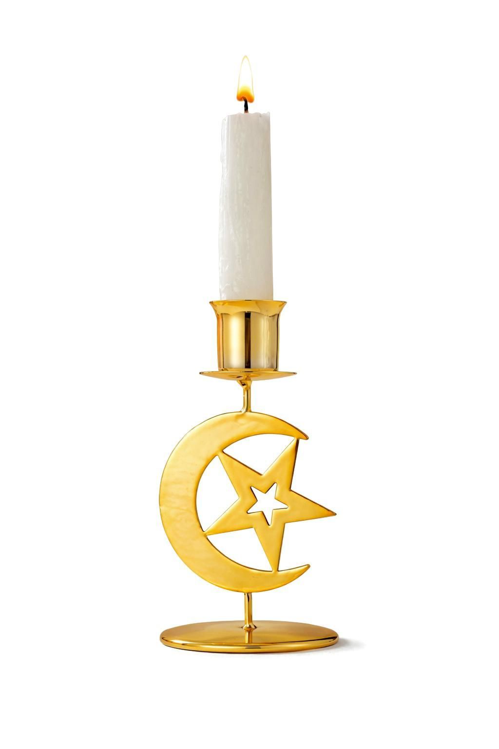 Crescent Star Candle Holder