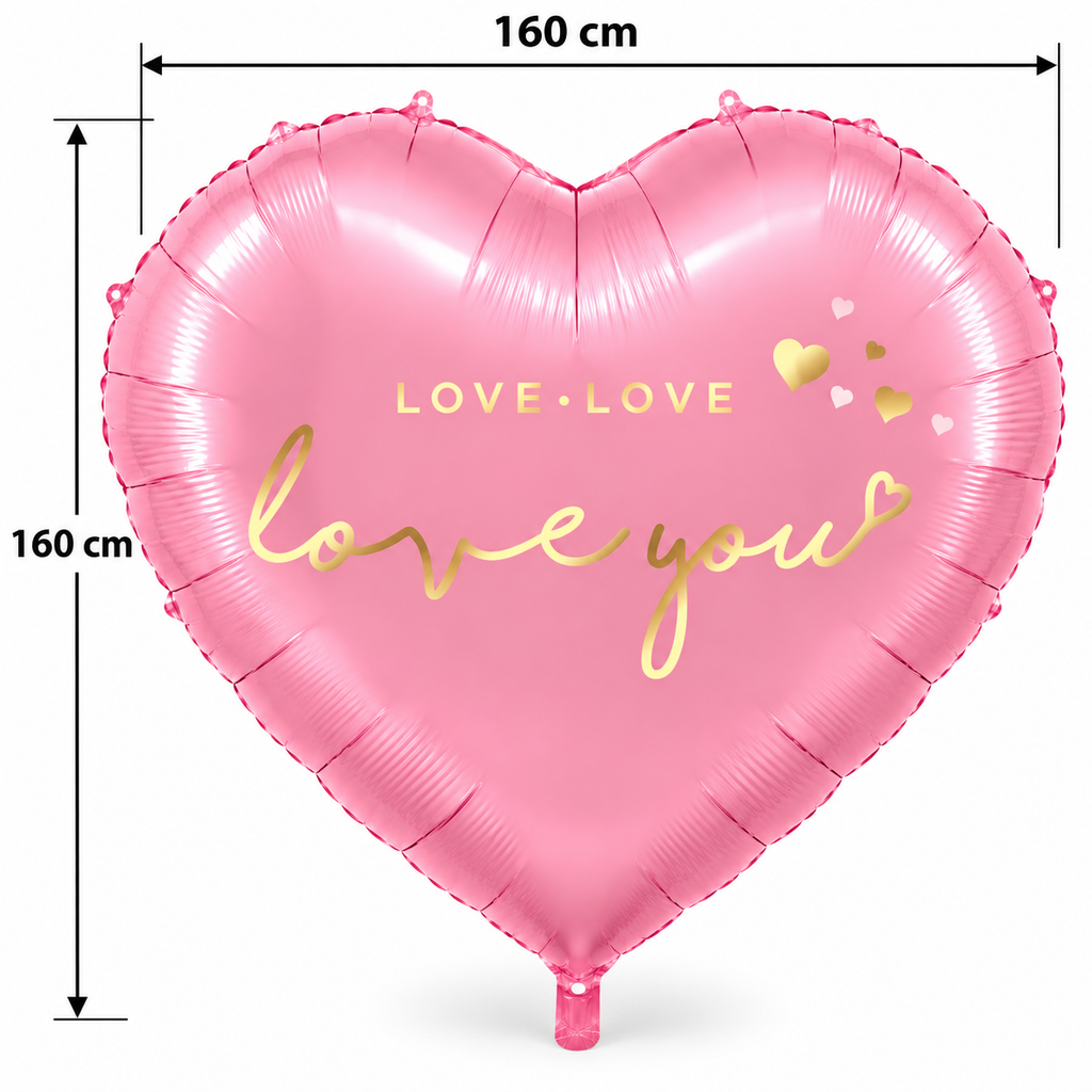 Pink Love You Heart Balloon - Balloon | Asena Boutique Qatar