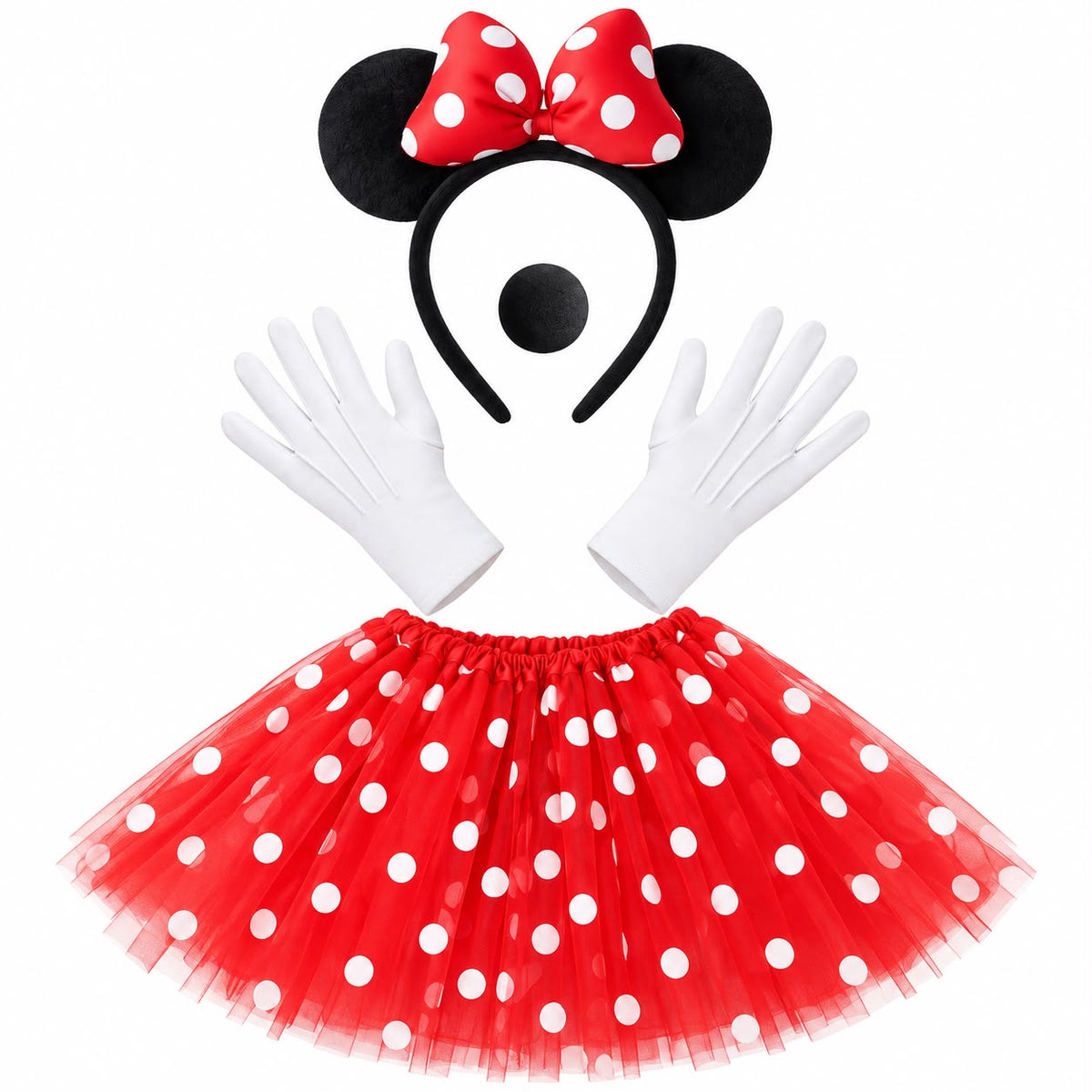 Red Polka Dot Dress-Up Set - Party Costume | Asena Boutique Qatar