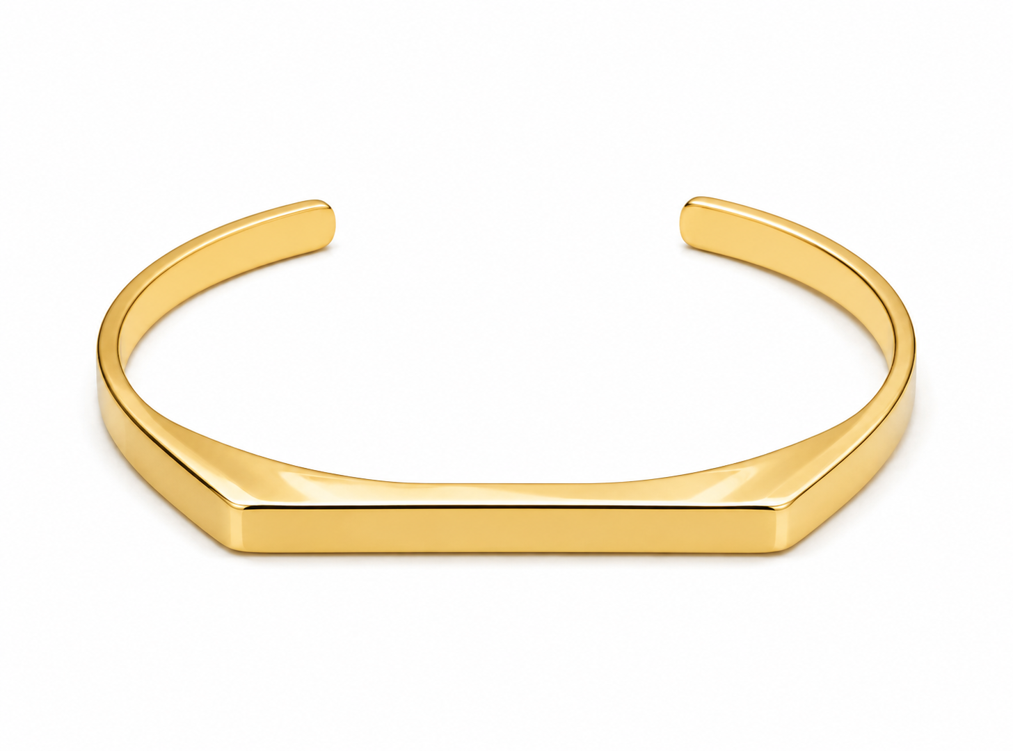 Minimalist Gold Cuff Bracelet - Men's Bracelet | Asena Boutique Qatar
