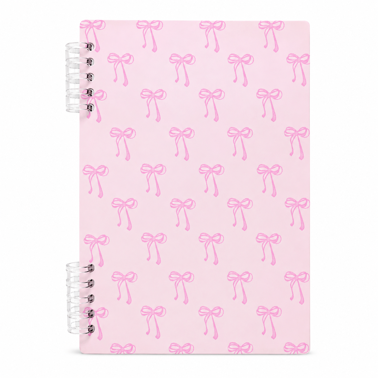 Pink Bow Spiral Notebook - School Stationery | Asena Boutique Qatar