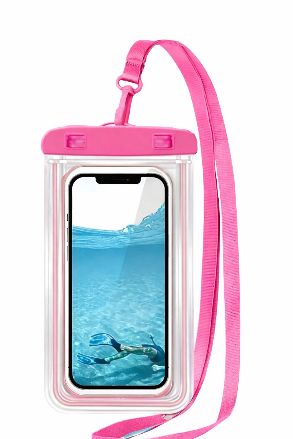 Waterproof Phone Pouch with Strap – Pink