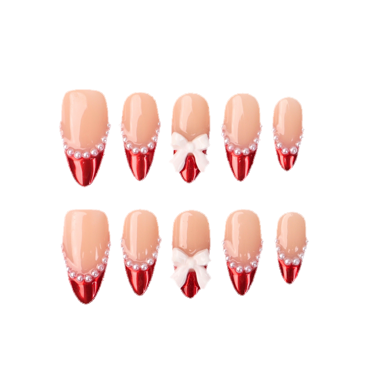 Ruby Bow Press-On Nails