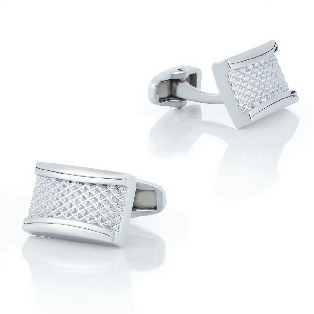 Silver Mesh Cufflinks