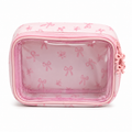 Pink Bow Clear Makeup Bag - School Bag | Asena Boutique Qatar