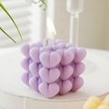 Purple Heart Cube Candle