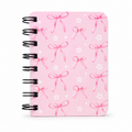 Pink Bow Pocket Spiral Notebook - School Stationery | Asena Boutique Qatar