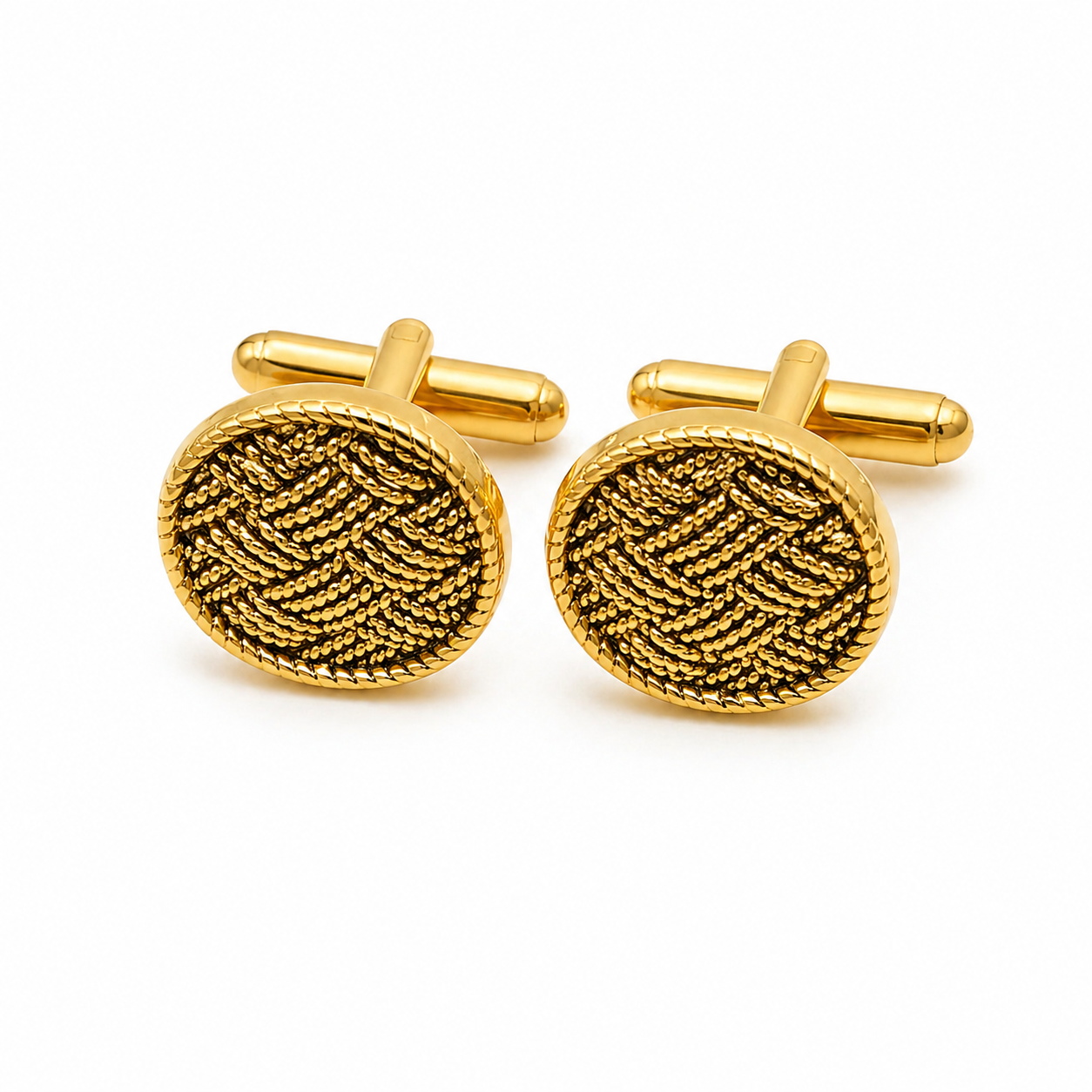 Textured Gold Cufflinks