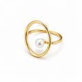 Pearl Halo Ring - Women's Ring | Asena Boutique Qatar