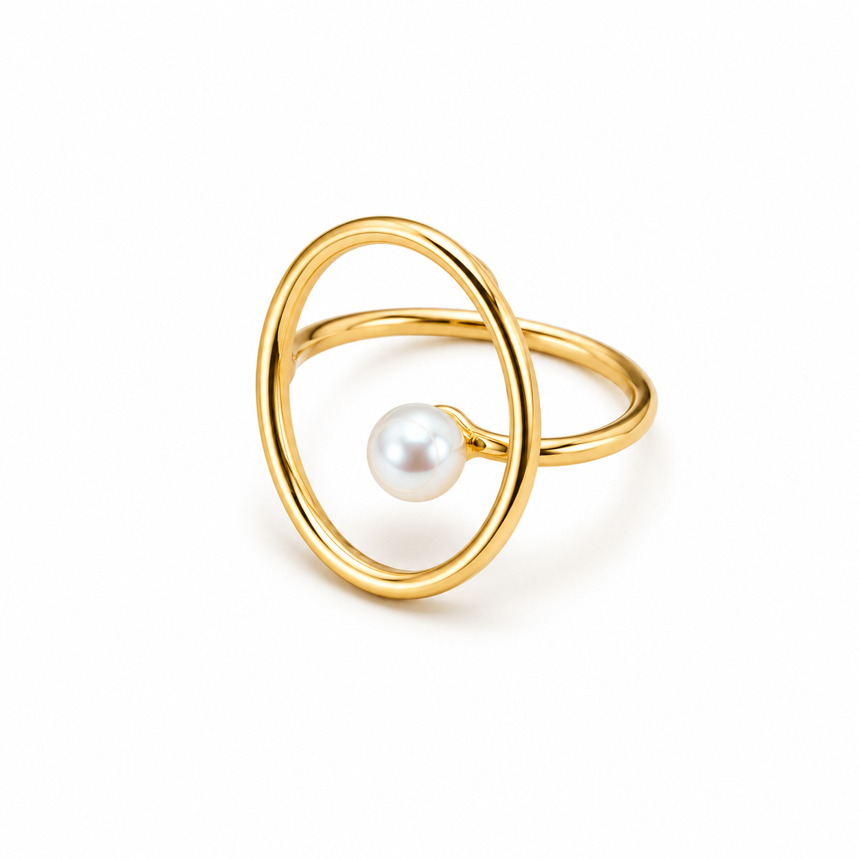 Pearl Halo Ring - Women's Ring | Asena Boutique Qatar