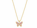 Pink Crystal Butterfly Necklace - Kids' Jewelry | Asena Boutique Qatar