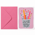 Pink Teacher Thank You Card - Greeting Card | Asena Boutique Qatar